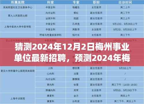 2024年梅州事业单位招聘趋势预测及最新动态分析——以12月2日招聘为例