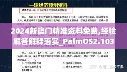 2024新澳门精准资料免费,经验解答解释落实_PalmOS2.103