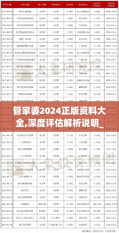管家婆2024正版资料大全,深度评估解析说明_尊享款2.505