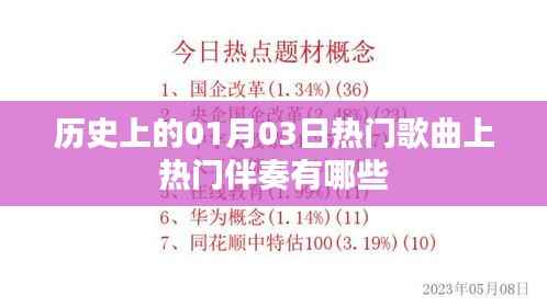 历史上的热门歌曲与伴奏,一月三日回顾