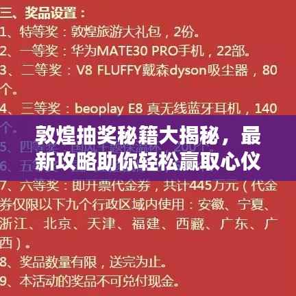 敦煌抽奖秘籍大揭秘,最新攻略助你轻松赢取心仪奖品