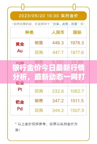 银行金价今日最新行情分析,最新动态一网打尽!