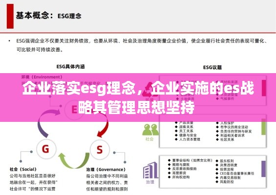 企业落实esg理念,企业实施的es战略其管理思想坚持